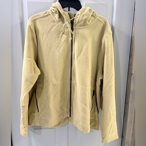 NWT NOBULL Taupe Hooded Fleece Jacket women’s size 2x